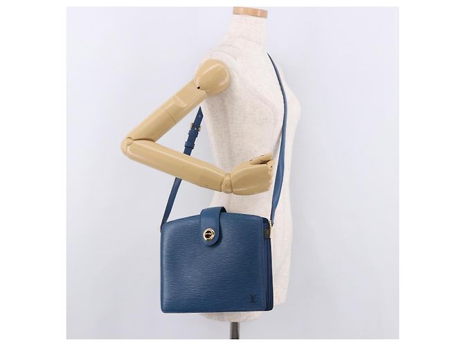 LOUIS VUITTON Epi Capuchin Shoulder Bag Blue M52345 LV Auth ep15066 - vista 26