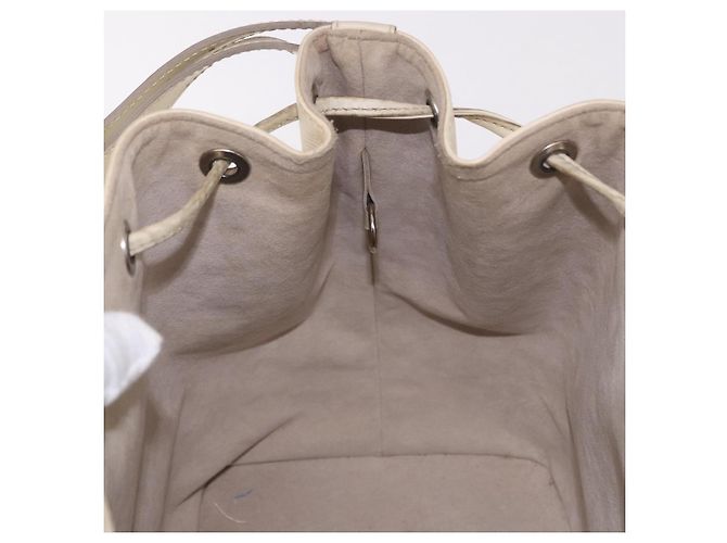 Borsa a Spalla LOUIS VUITTON Epi Petit Noe Bianco Yvoire M4084J LV Auth 191694 - vista 20