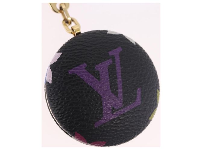 LOUIS VUITTON Monogram Multicolor Astropill Portachiavi Nero M51912 Auth 191606 - vista 3