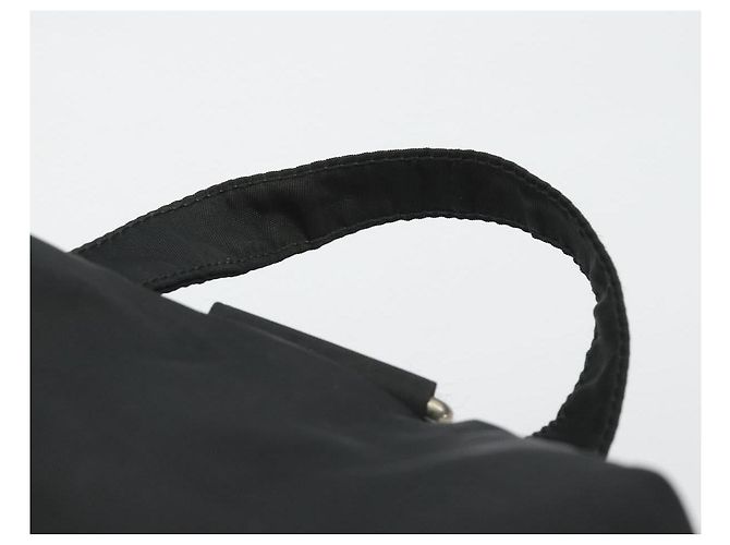 Zaino PRADA Nylon Nero Argento Auth 188430 - vista 14