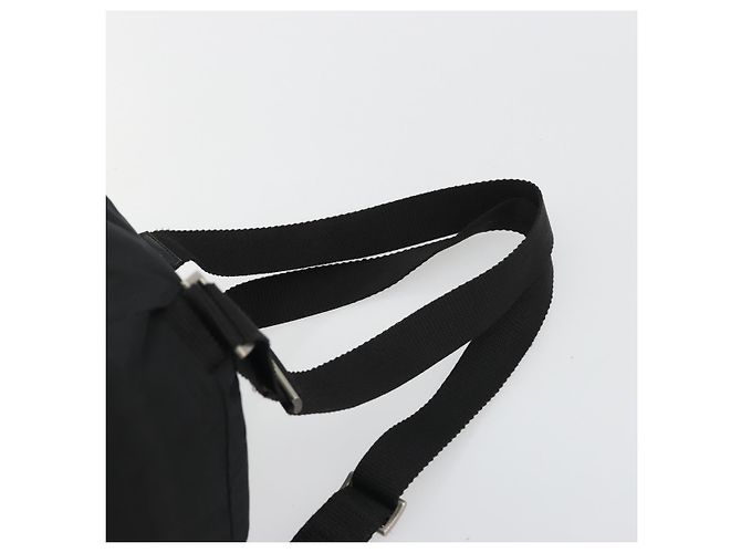 Zaino PRADA Nylon Nero Argento Auth 188430 - vista 15