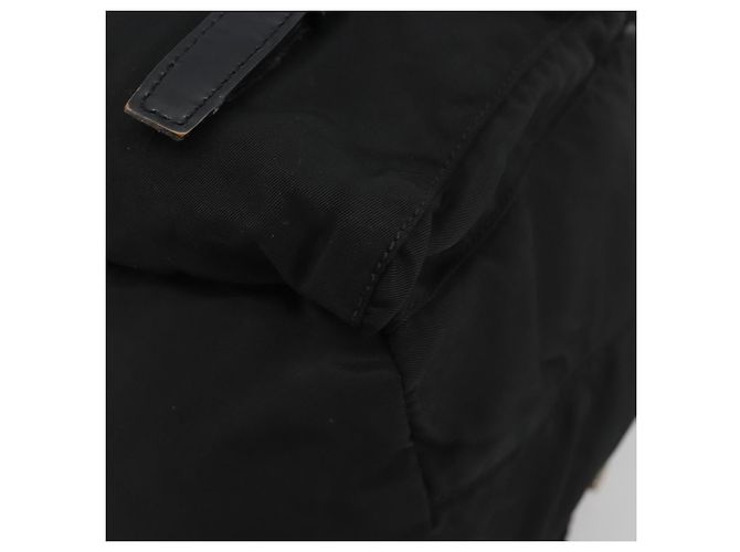 Zaino PRADA Nylon Nero Argento Auth 188430 - vista 16