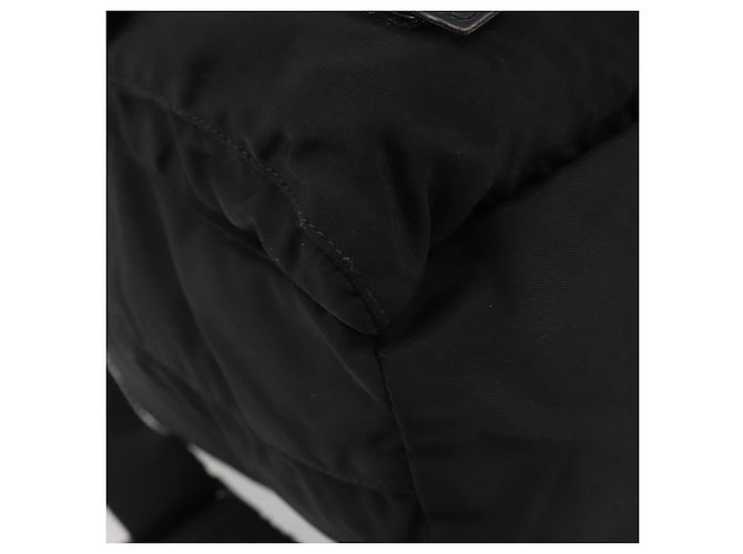 Zaino PRADA Nylon Nero Argento Auth 188430 - vista 17