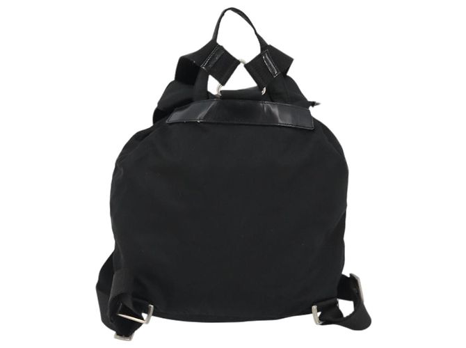 Zaino PRADA Nylon Nero Argento Auth 188430 - vista 2