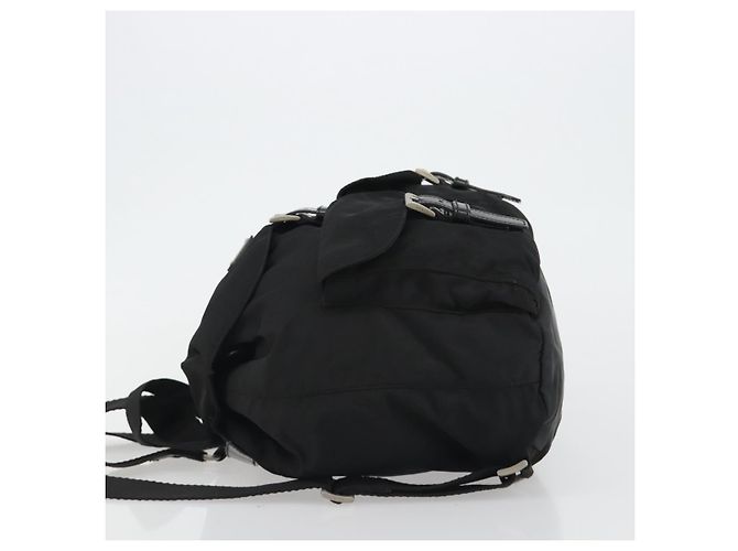 Zaino PRADA Nylon Nero Argento Auth 188430 - vista 4