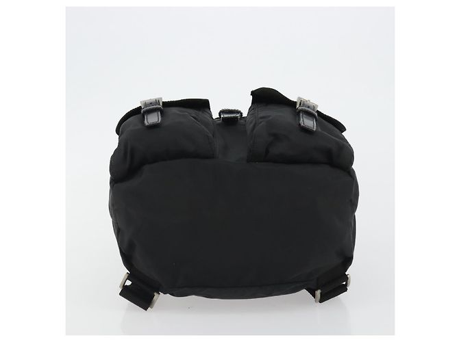 Zaino PRADA Nylon Nero Argento Auth 188430 - vista 5