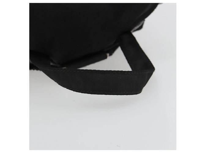 Zaino PRADA Nylon Nero Argento Auth 188430 - vista 7