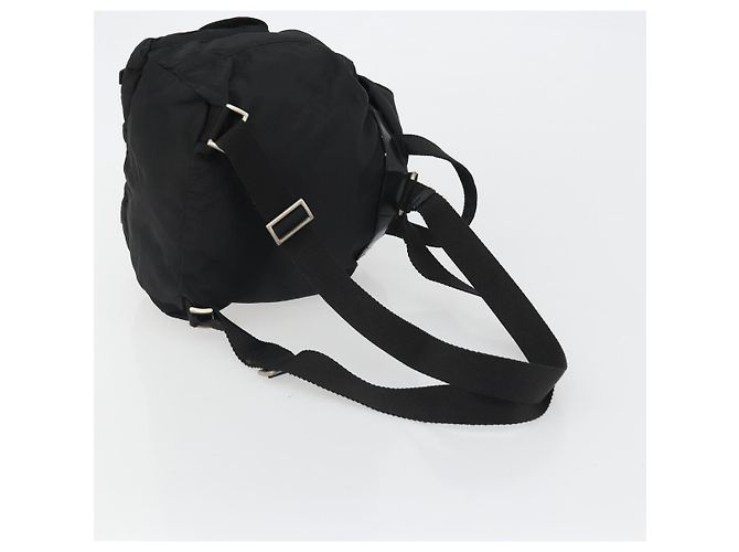 Zaino PRADA Nylon Nero Argento Auth 188430 - vista 8