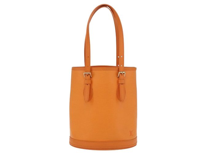 Borsa a Spalla LOUIS VUITTON Epi Bucket PM Arancione Mandarin M5899H LV Auth 191260V Grigio - vista 13