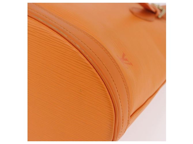 Borsa a Spalla LOUIS VUITTON Epi Bucket PM Arancione Mandarin M5899H LV Auth 191260V Grigio - vista 16