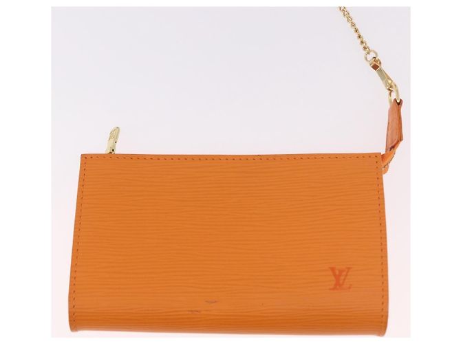 Borsa a Spalla LOUIS VUITTON Epi Bucket PM Arancione Mandarin M5899H LV Auth 191260V Grigio - vista 25