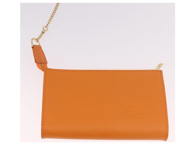 Borsa a Spalla LOUIS VUITTON Epi Bucket PM Arancione Mandarin M5899H LV Auth 191260V Grigio - vista 27