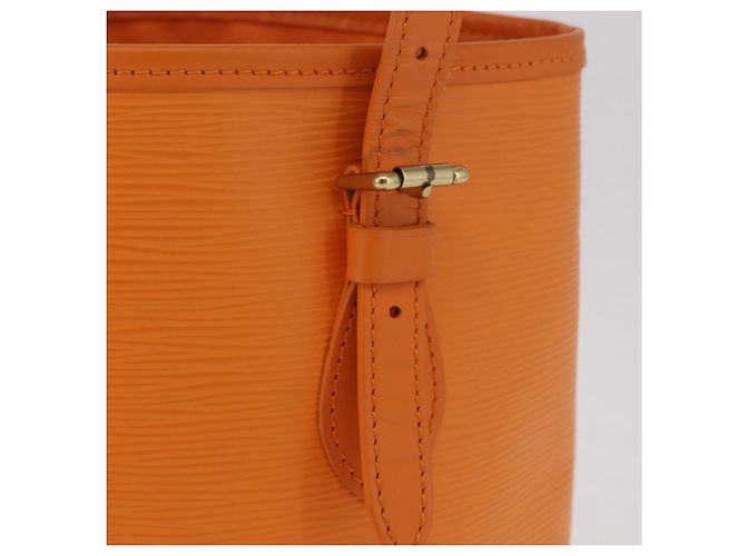 Borsa a Spalla LOUIS VUITTON Epi Bucket PM Arancione Mandarin M5899H LV Auth 191260V Grigio - vista 3