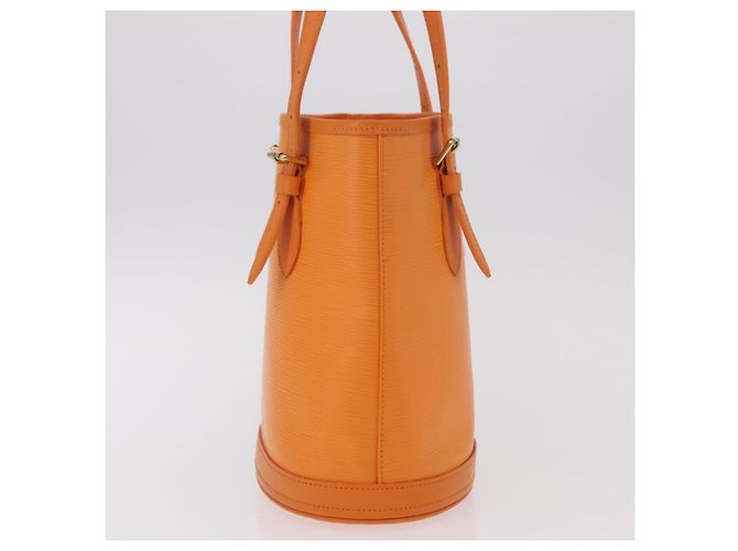 Borsa a Spalla LOUIS VUITTON Epi Bucket PM Arancione Mandarin M5899H LV Auth 191260V Grigio - vista 5