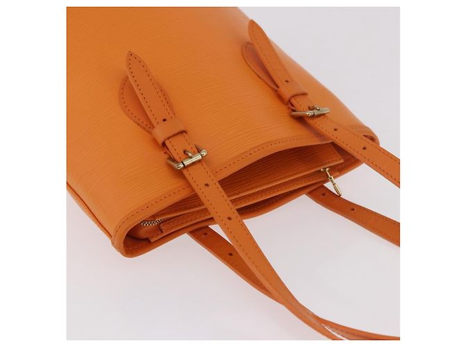 Borsa a Spalla LOUIS VUITTON Epi Bucket PM Arancione Mandarin M5899H LV Auth 191260V Grigio - vista 7
