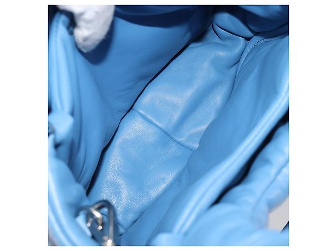Borsa PRADA in pelle 2way Blu Argento Auth 191476SM - vista 10