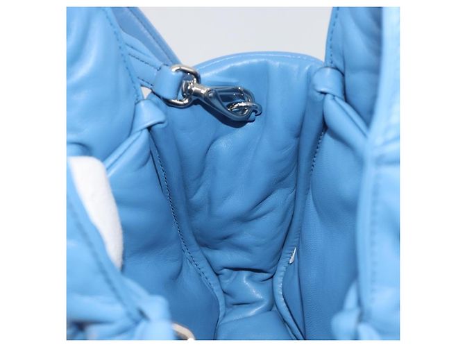 Borsa PRADA in pelle 2way Blu Argento Auth 191476SM - vista 22