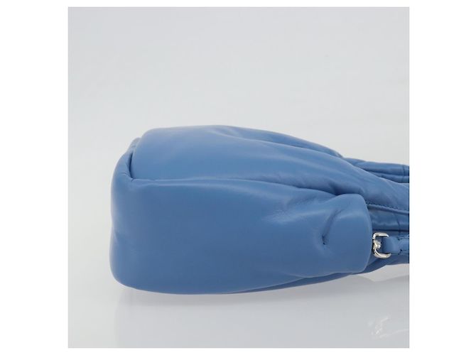 Borsa PRADA in pelle 2way Blu Argento Auth 191476SM - vista 3