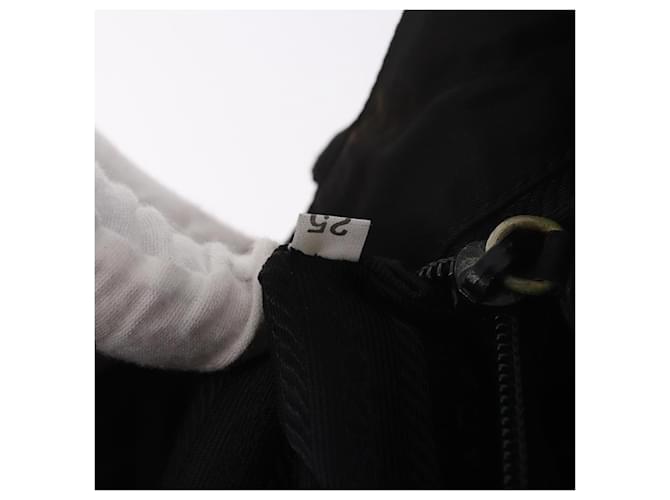 Borsa PRADA Nylon Nero Oro Auth 189423 D'oro - vista 12