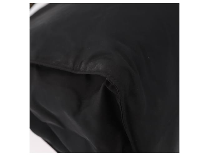 Borsa PRADA Nylon Nero Oro Auth 189423 D'oro - vista 15