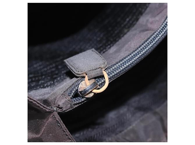 Borsa PRADA Nylon Nero Oro Auth 189423 D'oro - vista 25