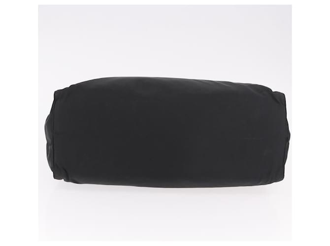 Borsa PRADA Nylon Nero Oro Auth 189423 D'oro - vista 5