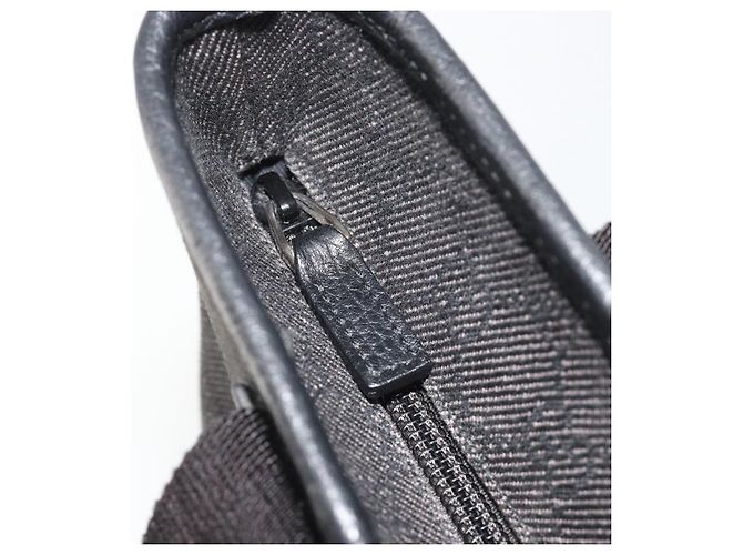 Borsa Tote GUCCI GG Canvas Denim Nero Argento 180450 Auth mr2658 - vista 10