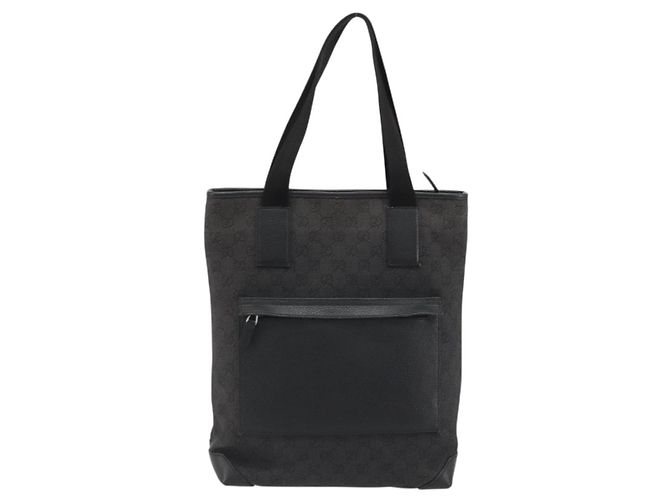 Borsa Tote GUCCI GG Canvas Denim Nero Argento 180450 Auth mr2658 - vista 13