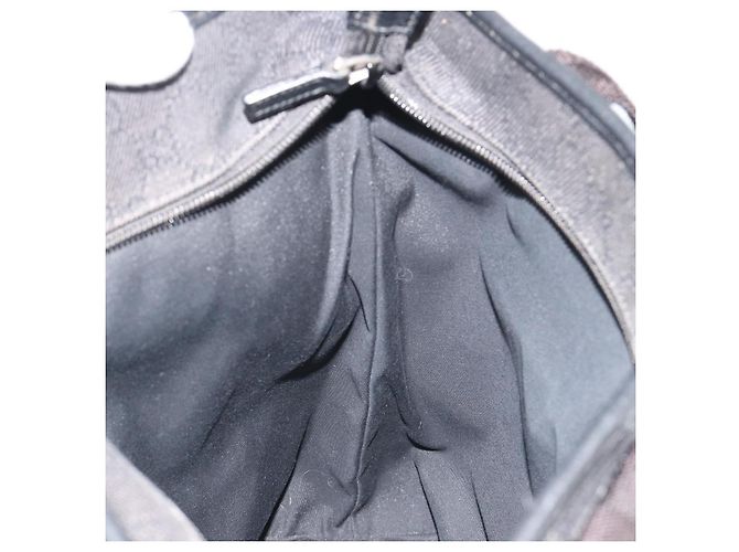Borsa Tote GUCCI GG Canvas Denim Nero Argento 180450 Auth mr2658 - vista 19