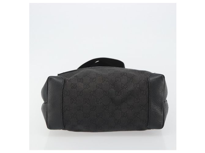 Borsa Tote GUCCI GG Canvas Denim Nero Argento 180450 Auth mr2658 - vista 5