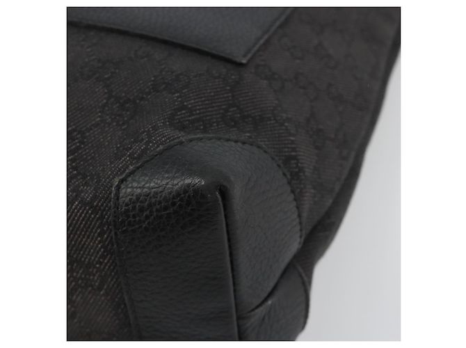 Borsa Tote GUCCI GG Canvas Denim Nero Argento 180450 Auth mr2658 - vista 9