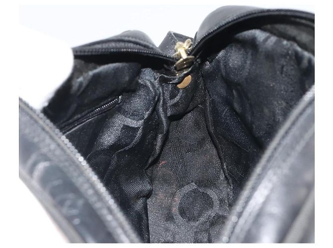Borsa a Spalla Salvatore Ferragamo Vala Pelle Nera Oro Auth BA13992 Nero D'oro - vista 18