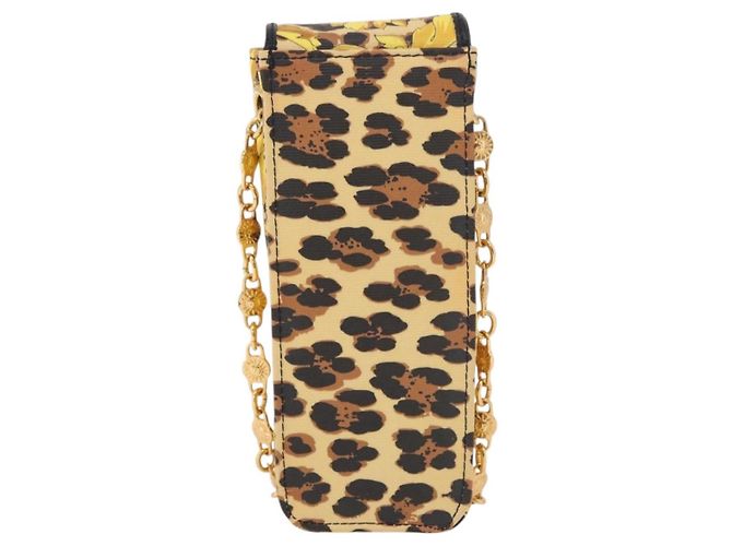Pochette a Spalla Gianni Versace Chain PVC Canvas Yellow Gold Auth BA14033 D'oro Giallo - vista 2