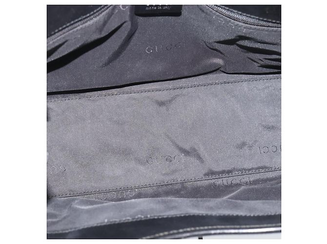 Borsa GUCCI GG Canvas Jackie Nera Argento 002 1067 Auth 190433A Nero - vista 11