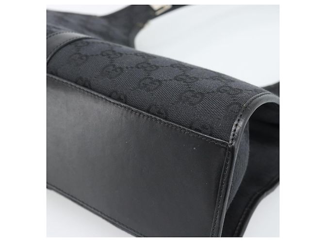 Borsa GUCCI GG Canvas Jackie Nera Argento 002 1067 Auth 190433A Nero - vista 15