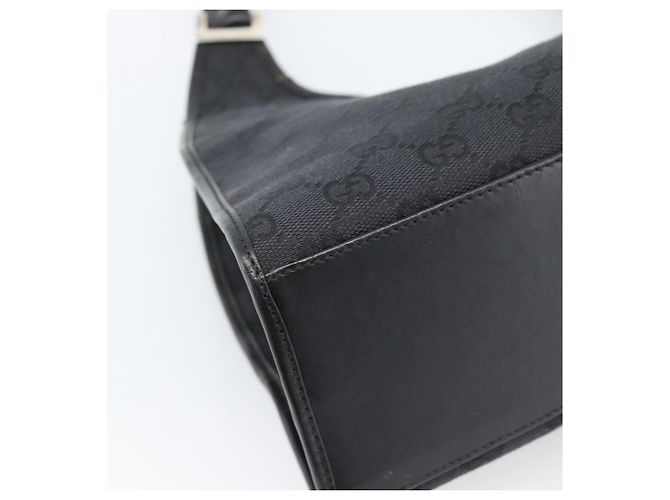 Borsa GUCCI GG Canvas Jackie Nera Argento 002 1067 Auth 190433A Nero - vista 16