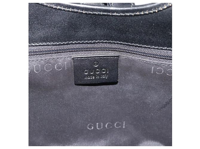 Borsa GUCCI GG Canvas Jackie Nera Argento 002 1067 Auth 190433A Nero - vista 17