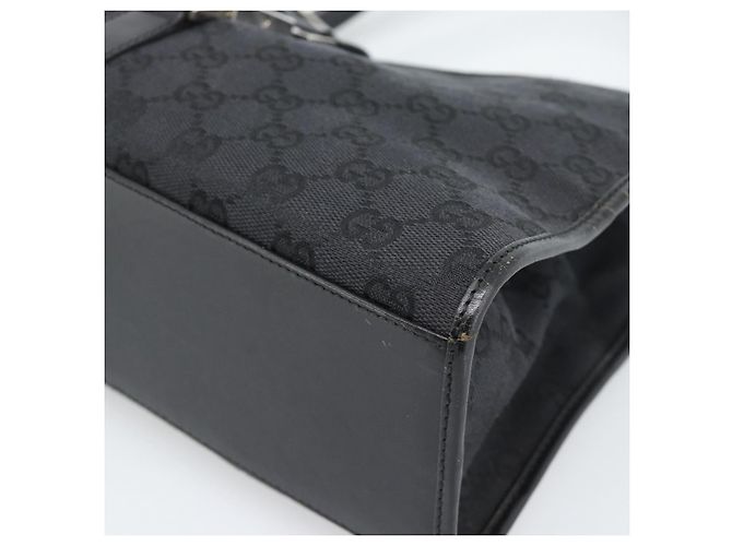Borsa GUCCI GG Canvas Jackie Nera Argento 002 1067 Auth 190433A Nero - vista 9