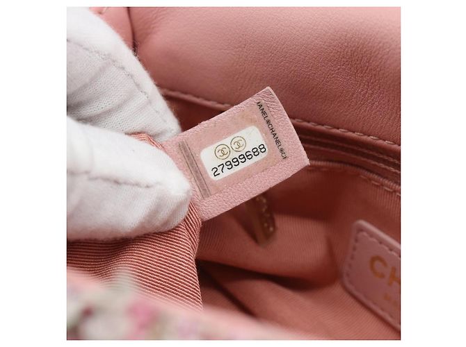 Borsa a Spalla con Catena CHANEL Tweed 2way Pink Gold CC Auth 191647SAM Rosa D'oro - vista 10