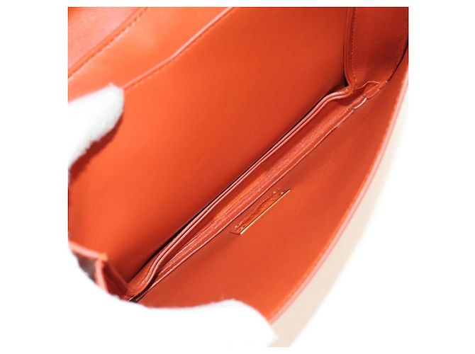Borsa a tracolla BOTTEGA VENETA Mount Chain in pelle 2way Arancione Oro Auth 190620V - vista 10