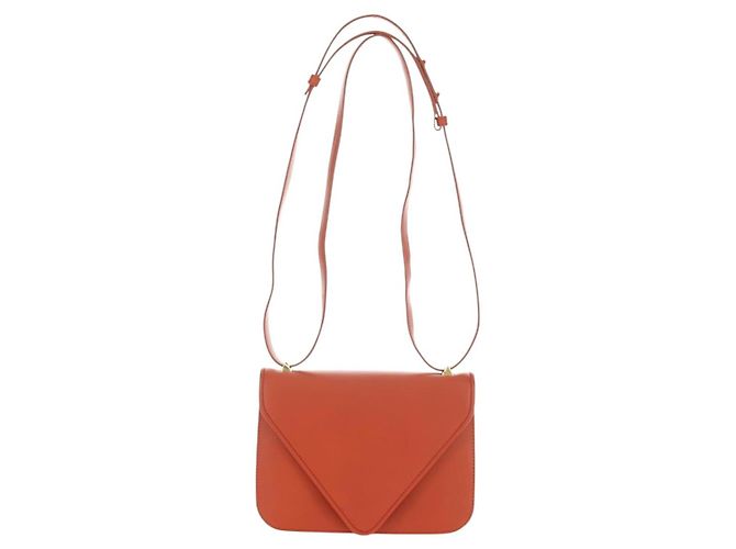 Borsa a tracolla BOTTEGA VENETA Mount Chain in pelle 2way Arancione Oro Auth 190620V - vista 13