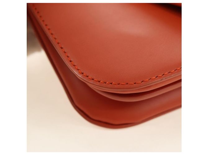 Borsa a tracolla BOTTEGA VENETA Mount Chain in pelle 2way Arancione Oro Auth 190620V - vista 16