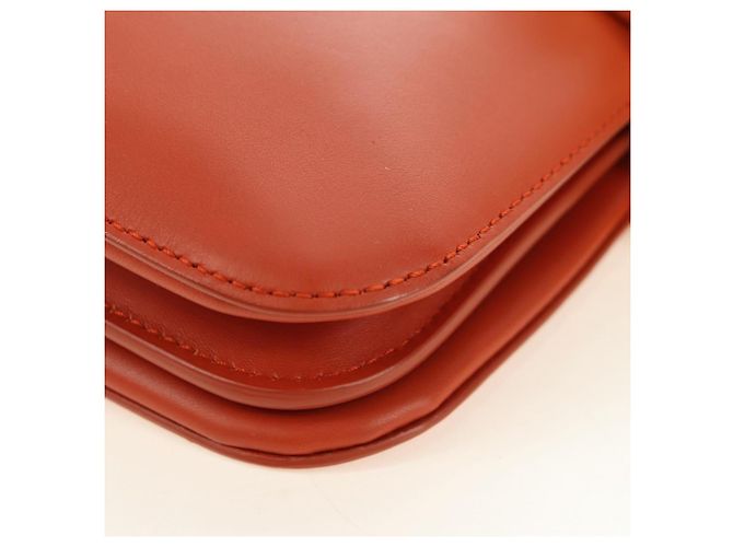 Borsa a tracolla BOTTEGA VENETA Mount Chain in pelle 2way Arancione Oro Auth 190620V - vista 19