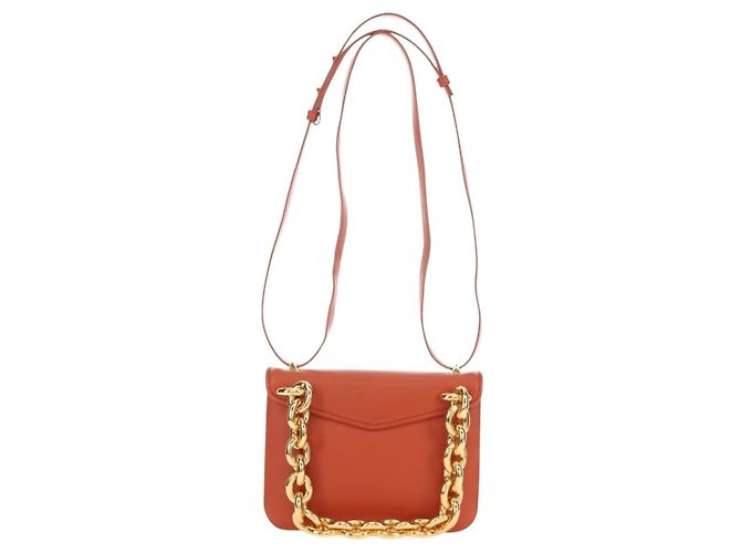 Borsa a tracolla BOTTEGA VENETA Mount Chain in pelle 2way Arancione Oro Auth 190620V - vista 2