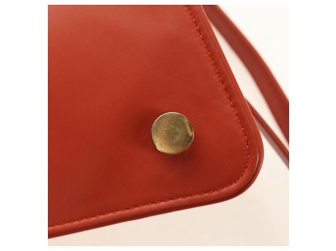 Borsa a tracolla BOTTEGA VENETA Mount Chain in pelle 2way Arancione Oro Auth 190620V - vista 21