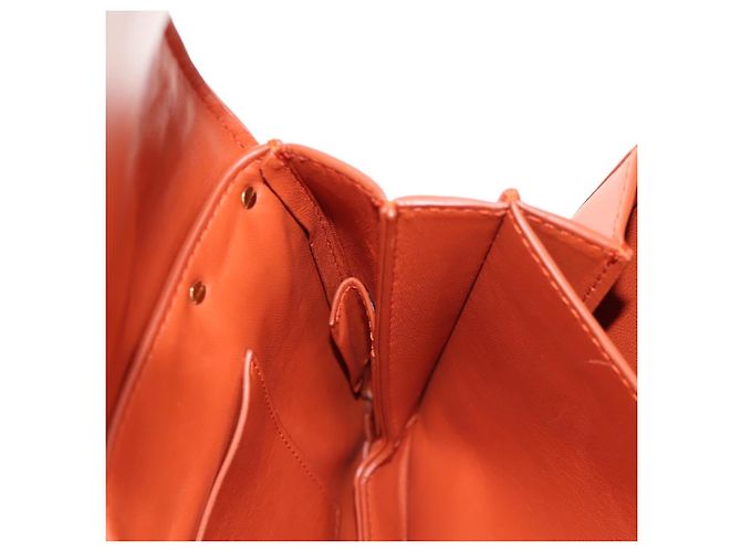 Borsa a tracolla BOTTEGA VENETA Mount Chain in pelle 2way Arancione Oro Auth 190620V - vista 23