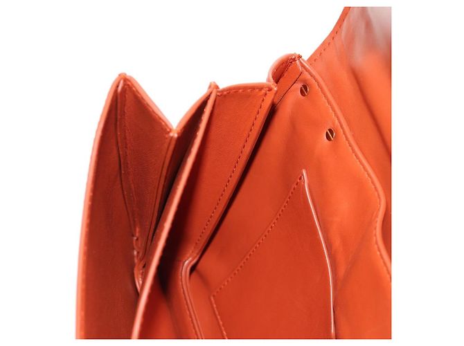Borsa a tracolla BOTTEGA VENETA Mount Chain in pelle 2way Arancione Oro Auth 190620V - vista 24