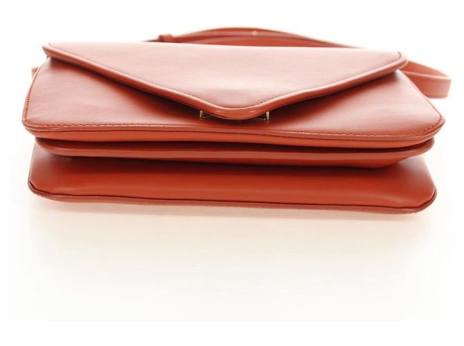 Borsa a tracolla BOTTEGA VENETA Mount Chain in pelle 2way Arancione Oro Auth 190620V - vista 5