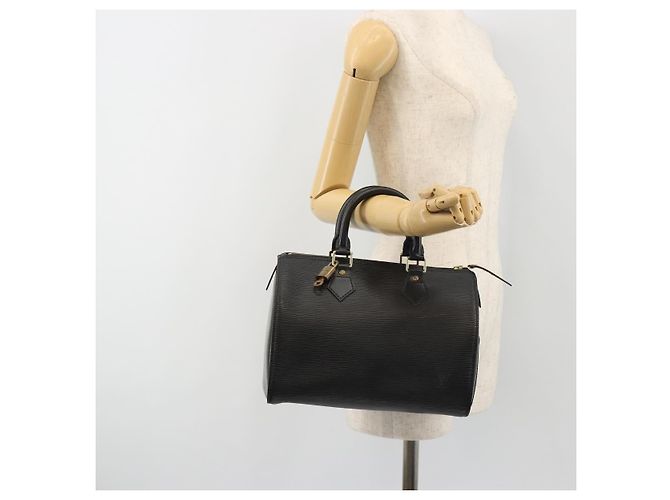 LOUIS VUITTON Epi Speedy 25 Hand Bag Black M59042 LV Auth 190404SAV - view 23