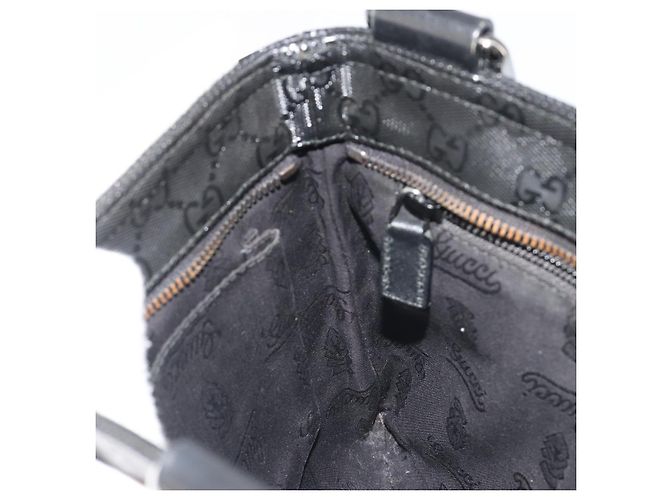 GUCCI GG Implementation Shoulder Bag PVC Black Silver 201538 Auth 186648V Silvery - view 21